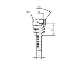Фитинг JIC прямой DN05 7/16" (Г)